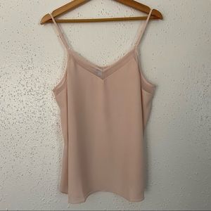 LIKE NEW Nine West Dress Shirt | Tank | Spaghetti Strap | LARGE | Light Pink |